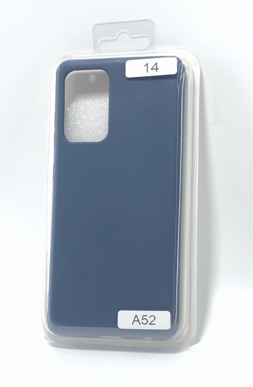 Чехол для телефона Samsung A52 Silicone FULL №14 Dark blue (4you)