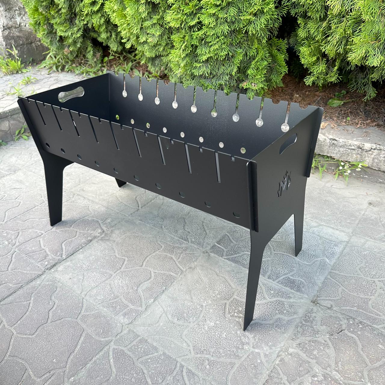 Мангал разборный Metalzavod Феникс на 10 шампуров 3 мм/67,5х32,3х40 см (MR10-3) - фото 1 Мангал разборный Metalzavod Феникс на 10 шампуров 3 мм/67,5х32,3х40 см (MR10-3) - фото 1