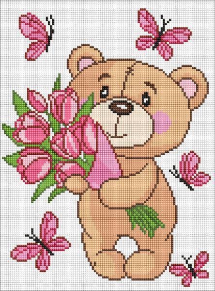 Алмазна мозаїка Ideyka Чарівне ведмежа 30x40 см (Id-AMO8035)