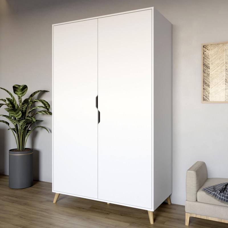 Шкаф для квартиры Эверест 2Д Борн 1200 с ножками светлый орех 120х60х200,4 см Нимфея альба (23878234)