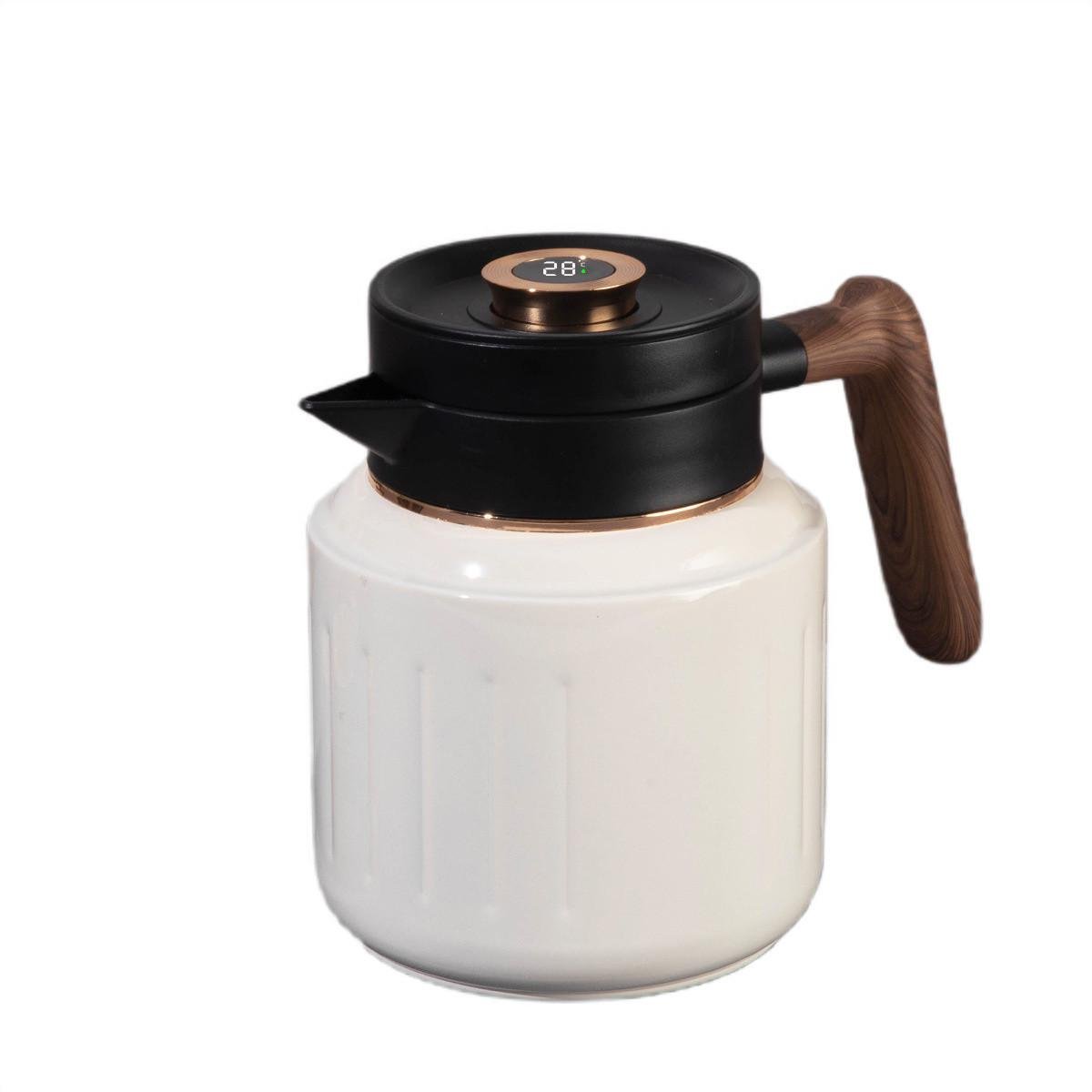 Чайник-термос с индикатором температуры и заварником 1 л Белый (2431237156) - фото 3