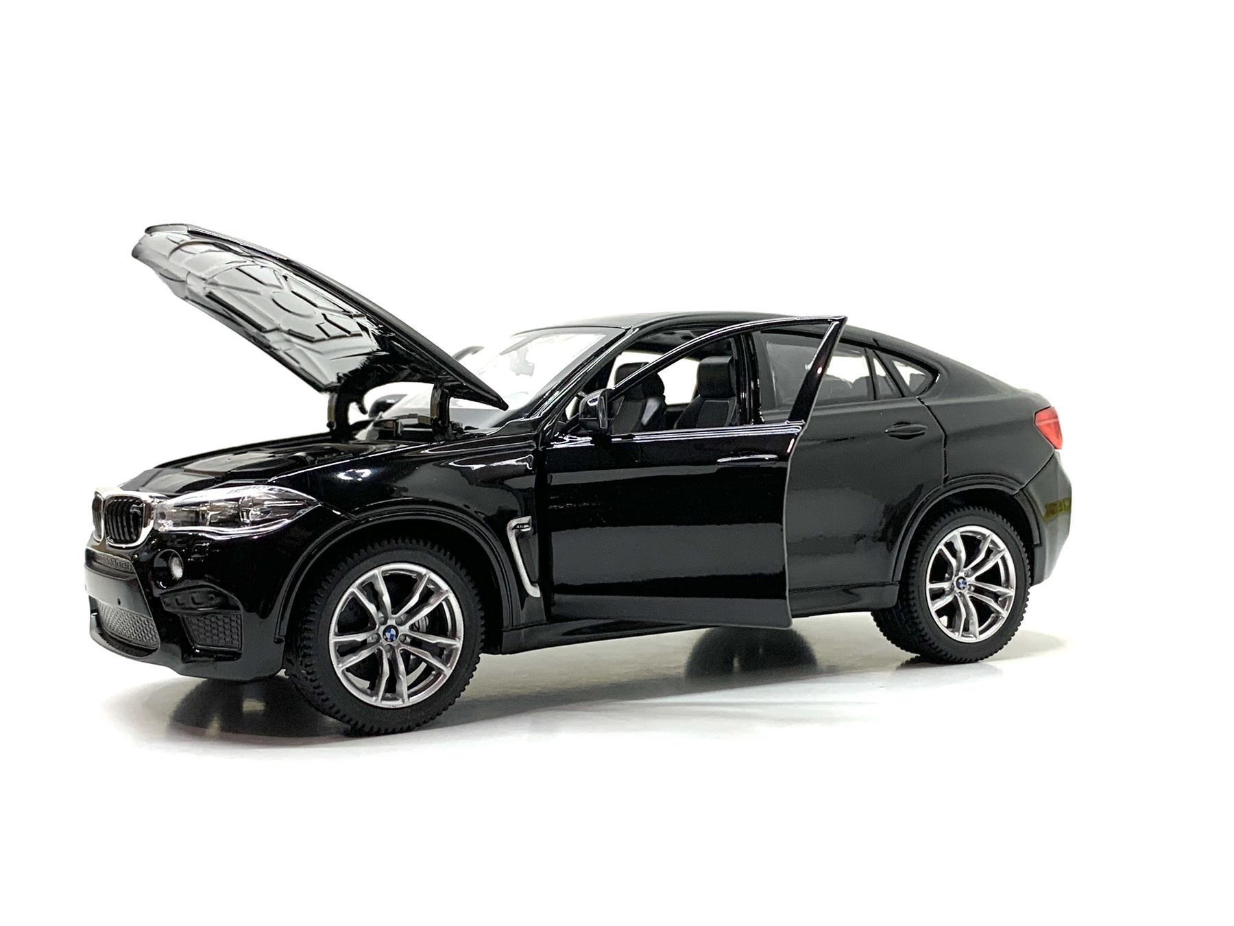 Машина Rastar металопластик BMW X6M 1:24 Чорний (56600) - фото 8