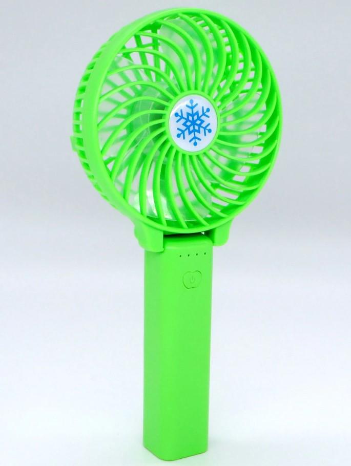 Вентилятор портативний Mini Fan з акумулятором та ручкою що складається Зелений - фото 4