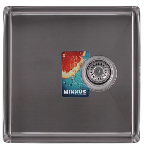 Мийка кухонна Mixxus MX 304 6051-200x1.2-HM Glass з нержавійки та загартованого скла врізна прямокутна (MX0573)