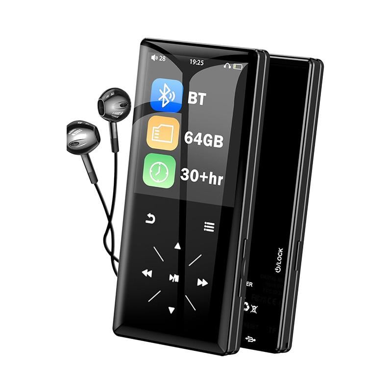 MP3-плеер A8 32 ГБ встроенной памяти Bluetooth 5.0 Hi-Fi с FM-радио и диктофоном (144516284)