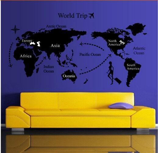 Наклейка интерьерная на стену Green Life Карта мира 130х70 см (ay9134) - фото 5 Наклейка интерьерная на стену Green Life Карта мира 130х70 см (ay9134) - фото 5