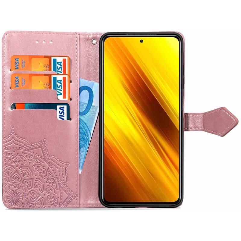 Кожаный чехол (книжка) Art Case с визитницей для Xiaomi Redmi Note 10/Note 10s Розовый - фото 2