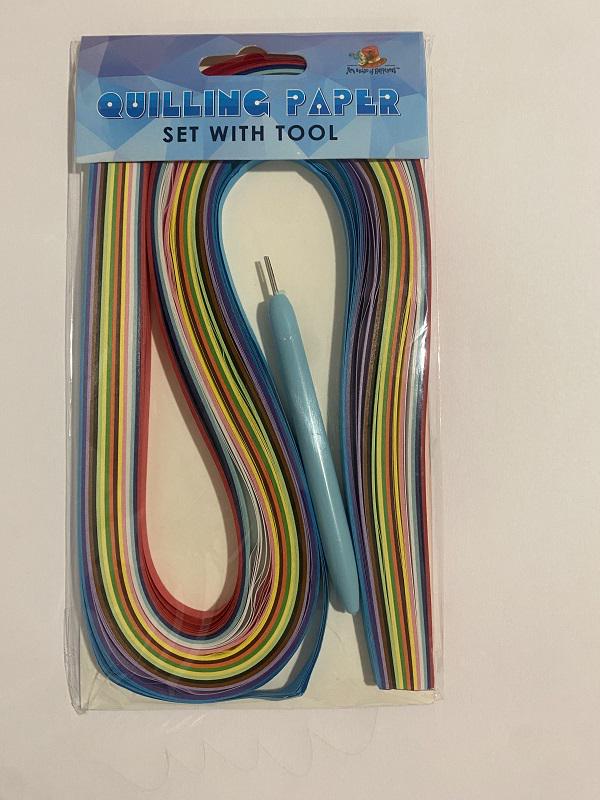 Бумага для квиллинга 15 цветов 150 л. 5 мм с инструментом для квиллинга (230003)