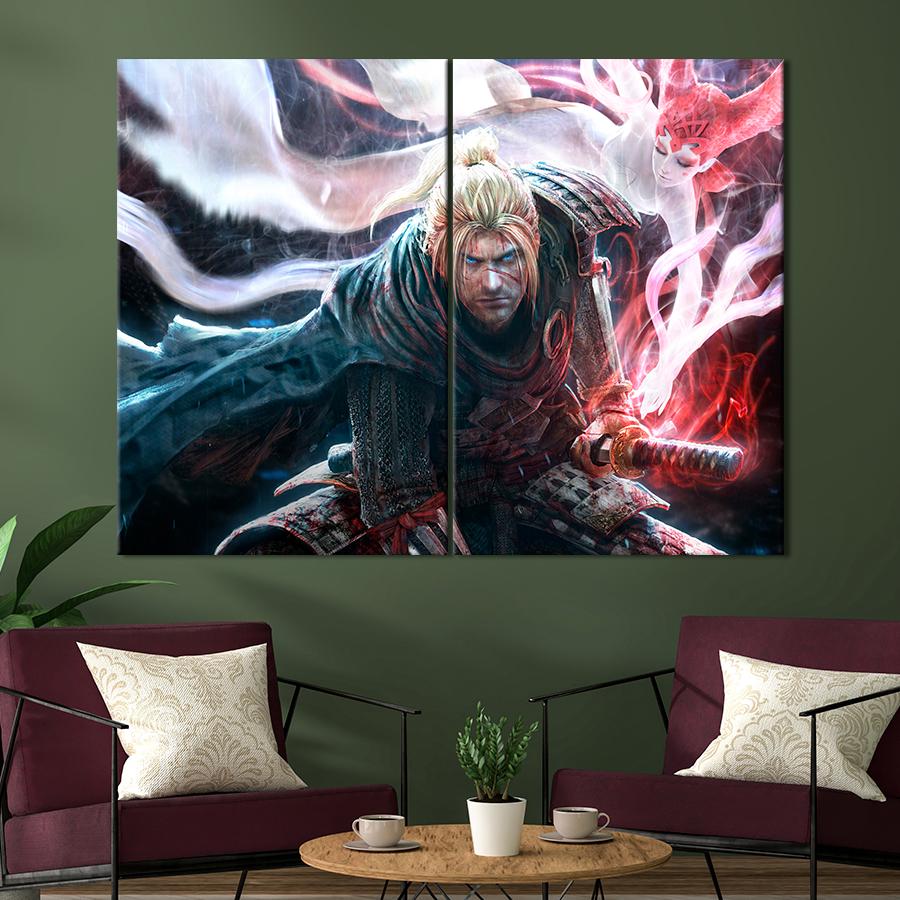 Настенний декор Фантастическое приключение игра Nioh 165x122 см (A162-2)