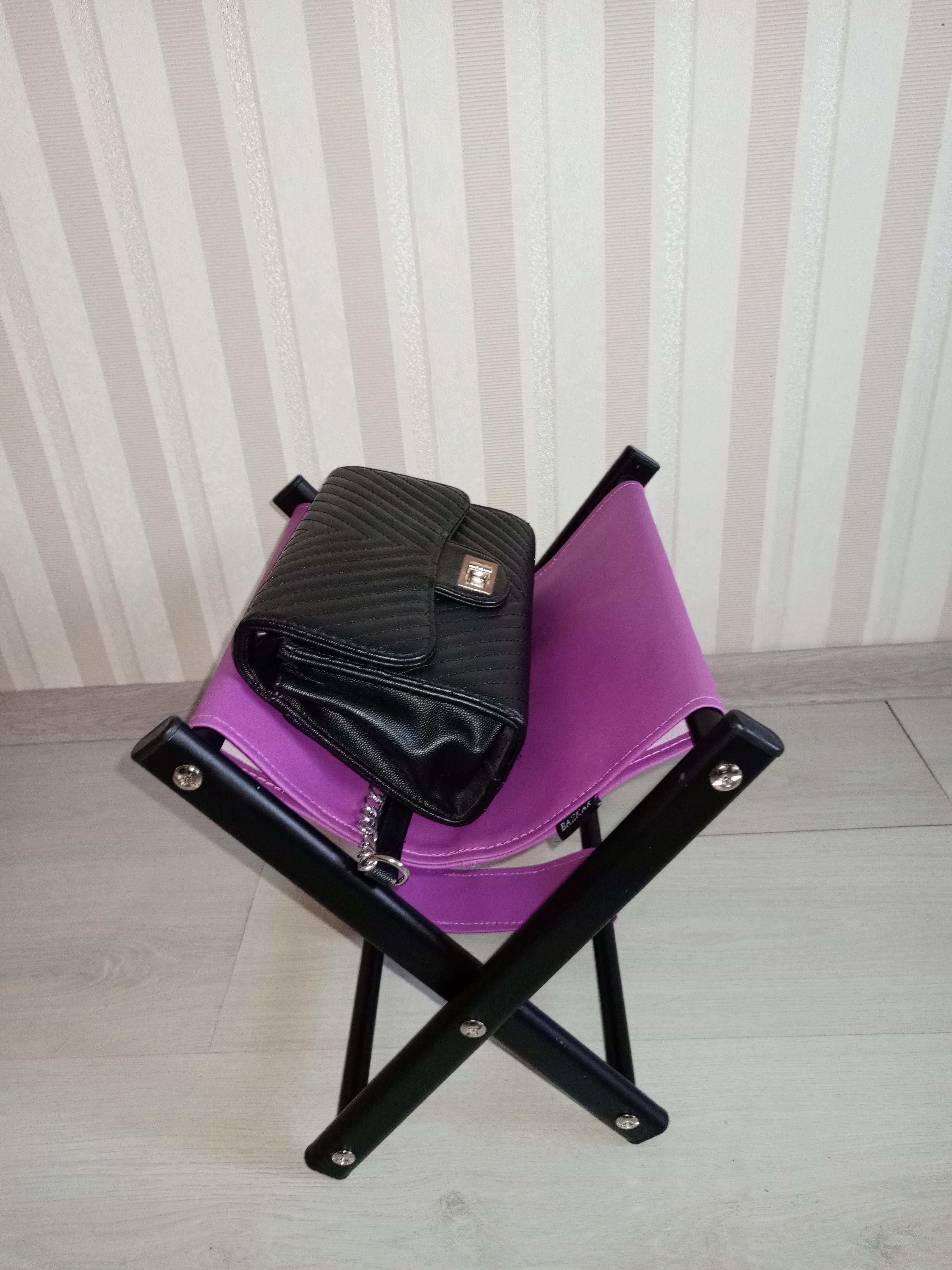 Підставка для сумки висота 31 см Фіолетовий/Чорний - фото 3 Підставка для сумки висота 31 см Фіолетовий/Чорний - фото 3