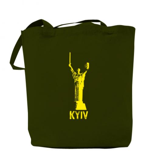 Шоппер Киев Родина-Мать Yellow print 37x41 см Хаки (15137397-23-190231)