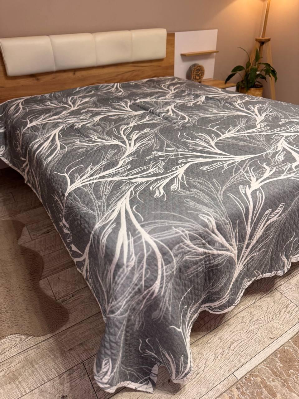 Покривало літнє муслинове полуторний 150х200 см Сірий (Д-al-muslin205-002) - фото 4