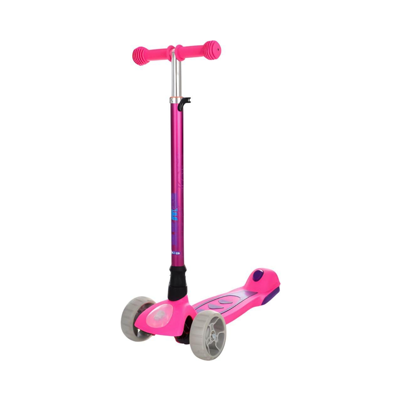 Самокат JR 3-060-37-P2 складной трехколесный PU колеса Розовый (25087273)