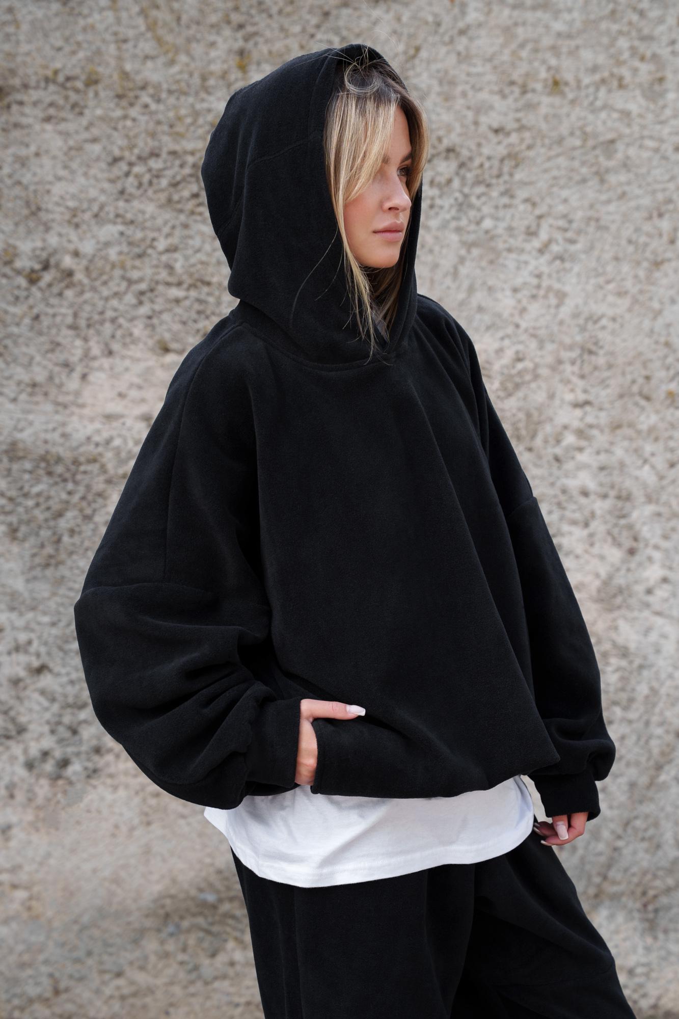 Худи Оверсайз с капюшоном Without Brand Soprano Black (8055980) - фото 10 Худи Оверсайз с капюшоном Without Brand Soprano Black (8055980) - фото 10