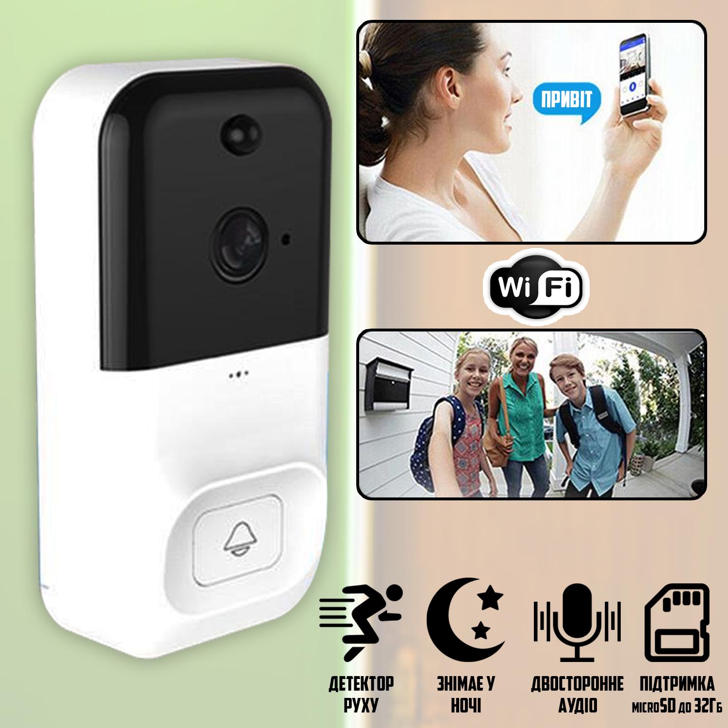 Домофон Smart Doorbell Wifi-5X с датчиком движения (eaa81483) - фото 7