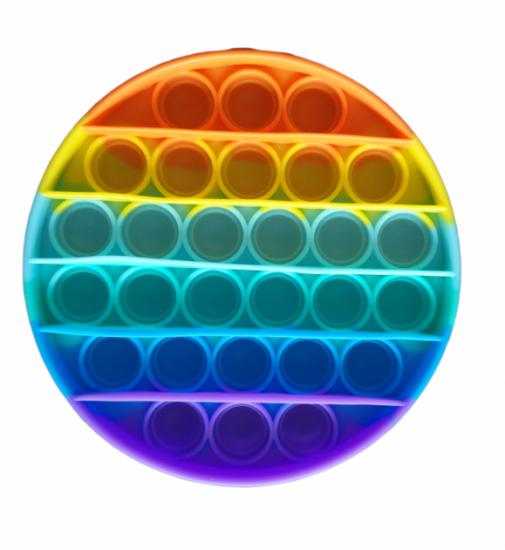 Игрушка-антистресс бесконечная пузырька Pop It круг Rainbow (126212) - фото 2 Игрушка-антистресс бесконечная пузырька Pop It круг Rainbow (126212) - фото 2