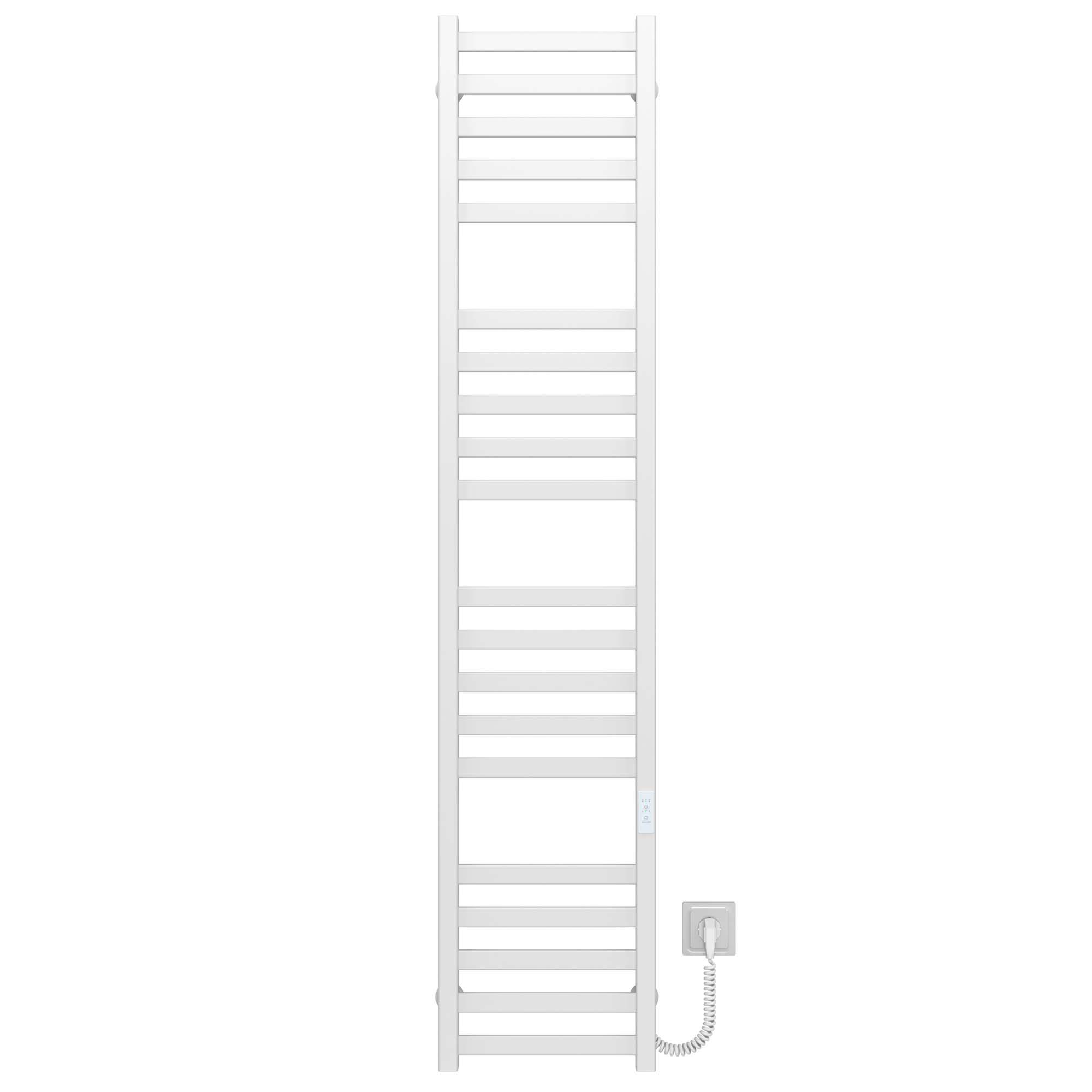 Полотенцесушитель электрический Deffi Magnus П20 WD04 нержавеющая сталь 300х1600 мм Белый (A.MA.160.30.20.EWR4)