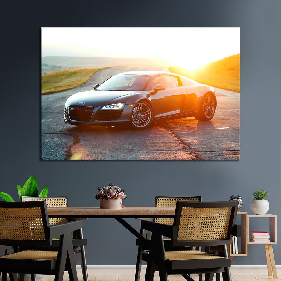 Картина Автомобиль Спорткар Audi R8 120x80 см (A1198-1)