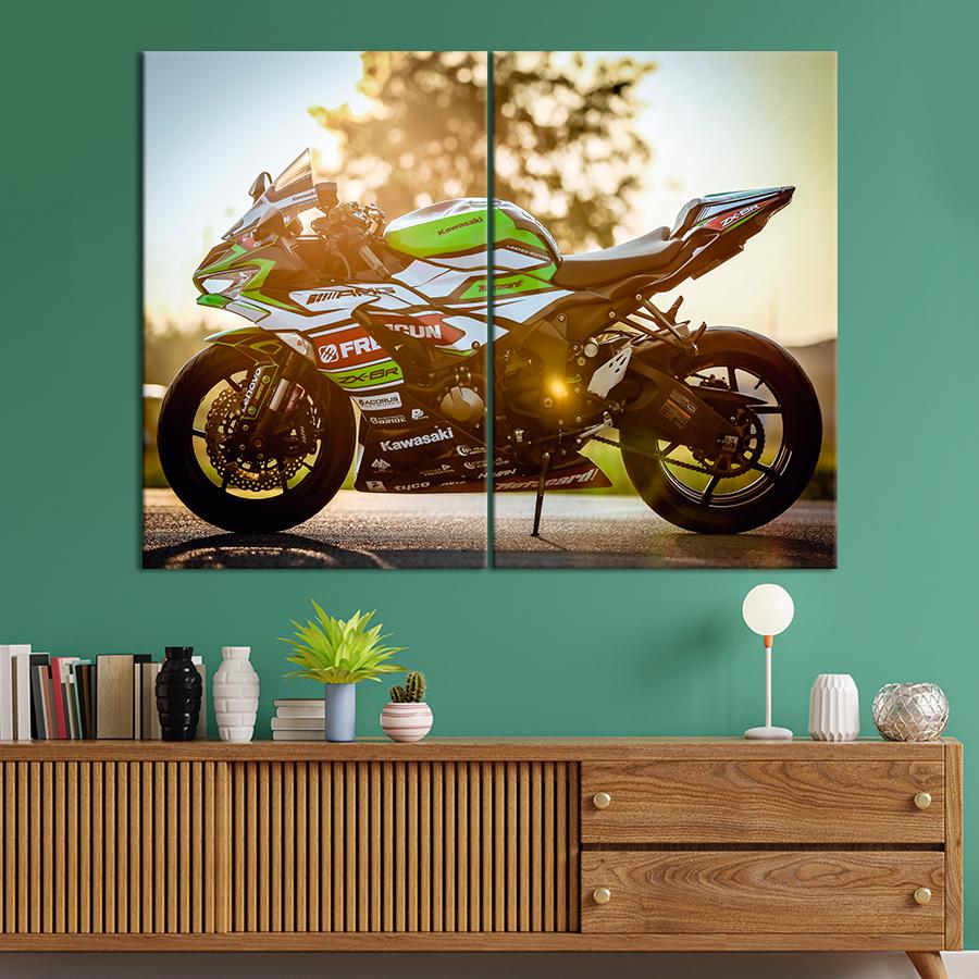 Картина Автомобиль Люксовый байк Kawasaki Ninja 165x122 см (A1200-2)