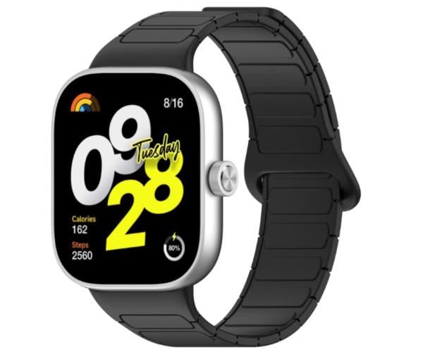 Ремешок Silicone Magnetic для смарт-часов Xiaomi Smart Band 8 Pro Черный