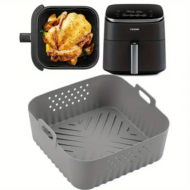 Форма силиконовая для аэрогриля мультипечи ребриста 20,5 см Серый (REN-22SE) - фото 2