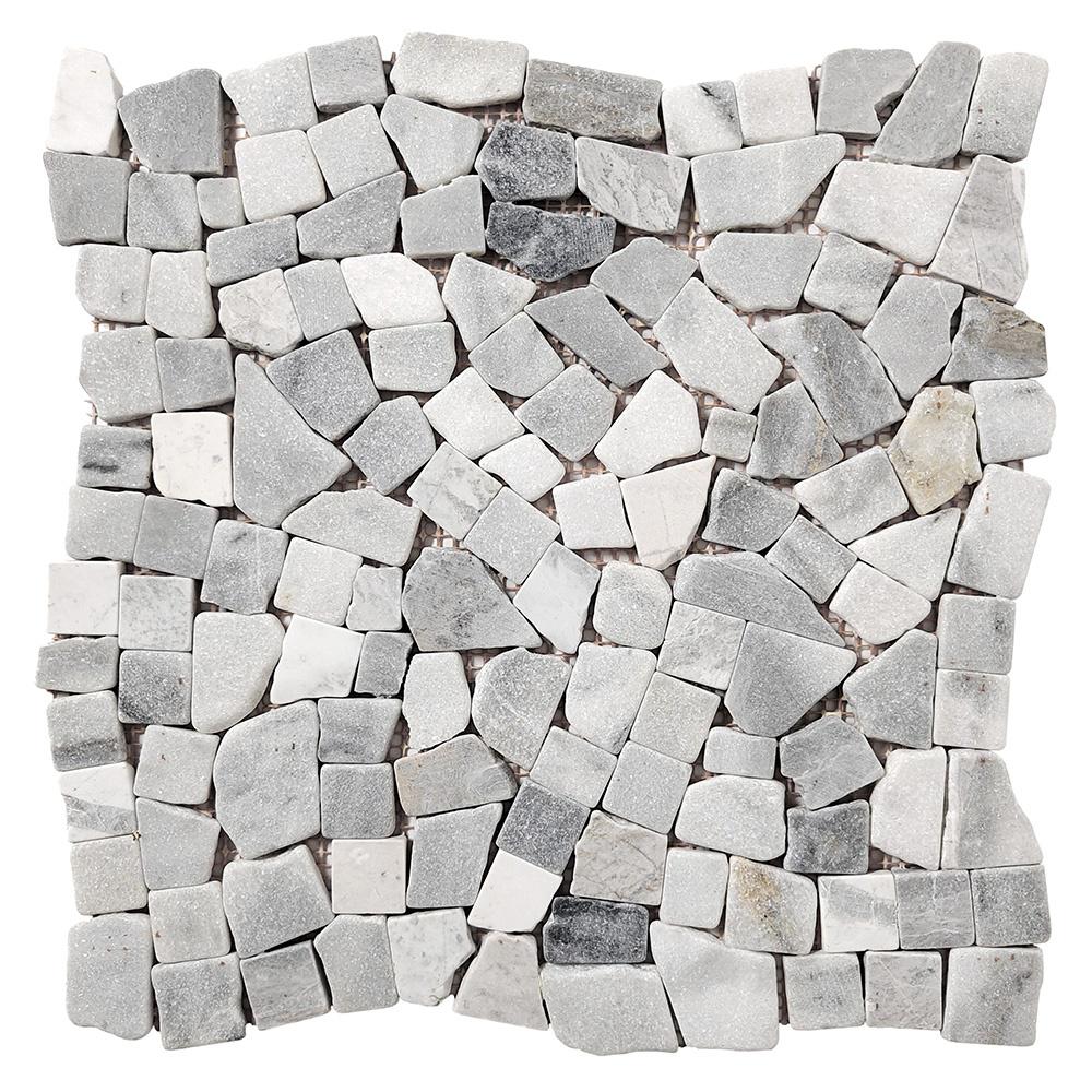 Мозаика из мрамора Матовая МКР-ХСВ хаотичная White Mix (000669)