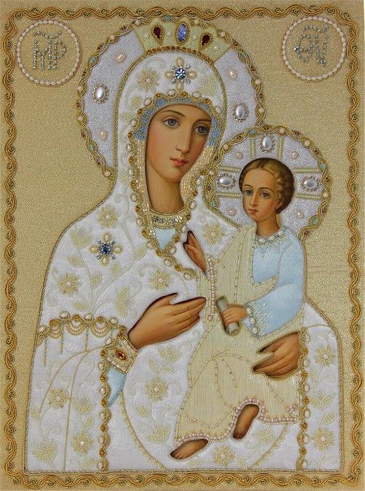 Алмазная Мозаика Emerald Craft Дева Мария в белом 24x34 см (24225)
