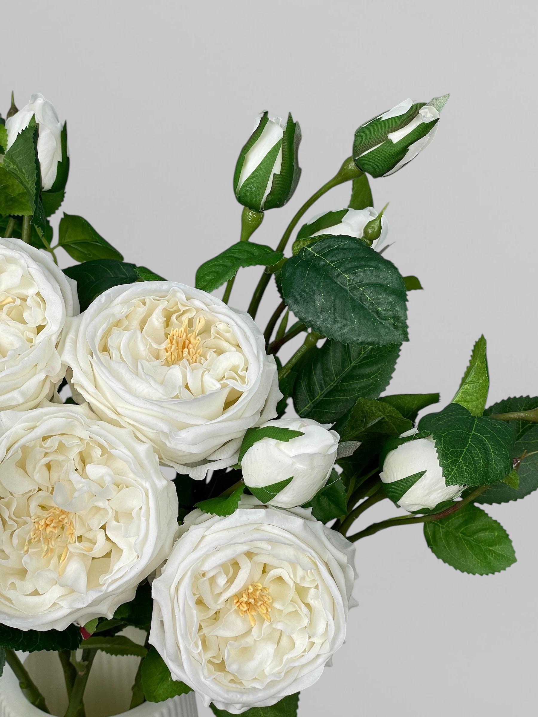 Штучна троянда Девіда Остіна на стеблі 72 см Білий (К02034) - фото 6 Штучна троянда Девіда Остіна на стеблі 72 см Білий (К02034) - фото 6