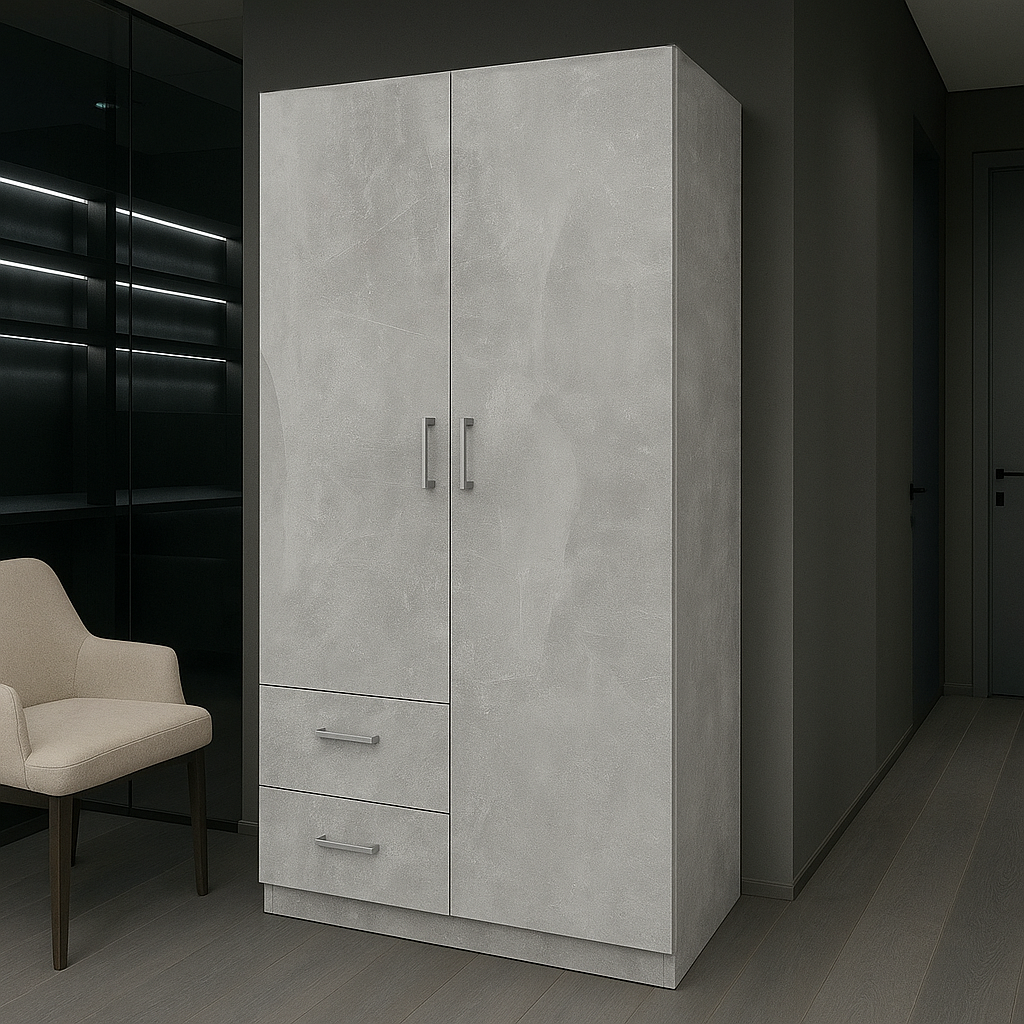 Шкаф распашной ШР3 SENAM 2100х1000х600 мм ДСП Ателье Светлый (ШР3.21.60.10.2)