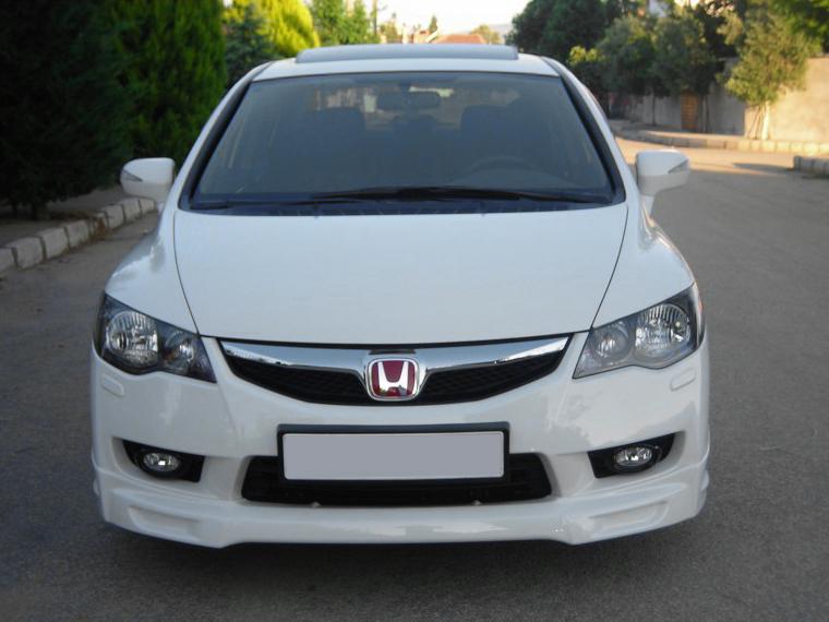 Накладка на передний бампер 2009-2011 под покраску для Honda Civic Sedan VIII гг. (48777) - фото 2