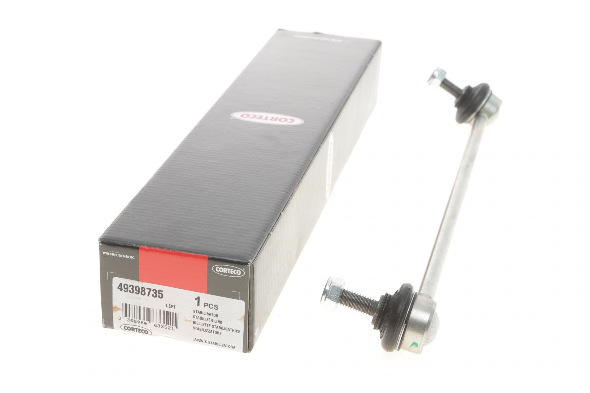 Тяга стабилизатора переднего CORTECO L Citroen C3 09-/C-Elysee/Peugeot 301 12- (49398735)