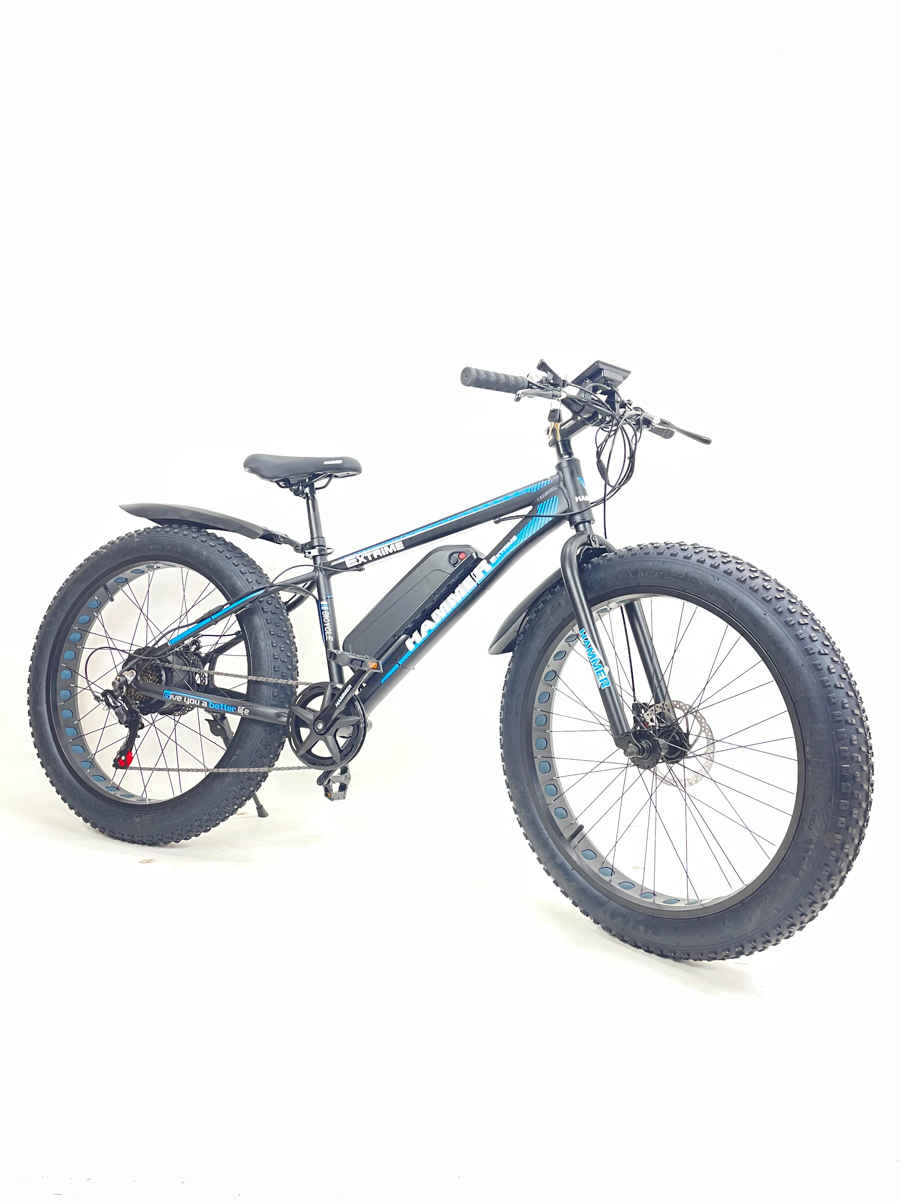 Электровелосипед Hammer Fatbike 26" 1000W 48V 21Ah Черно-красный
