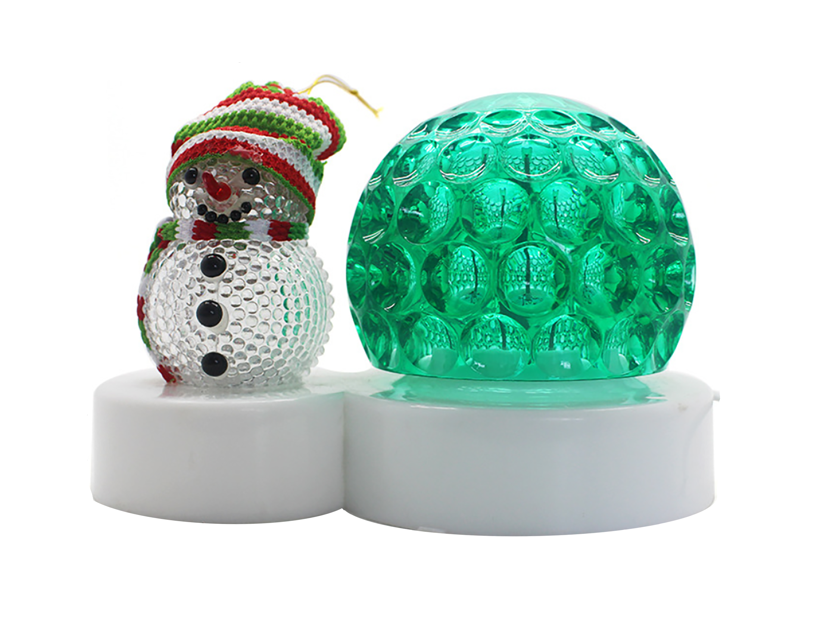 Новогодняя светодиодная диско лампа SUNROZ Christmas Snowman Lamp "Снеговик" LED RGB (SUN2428) - фото 1