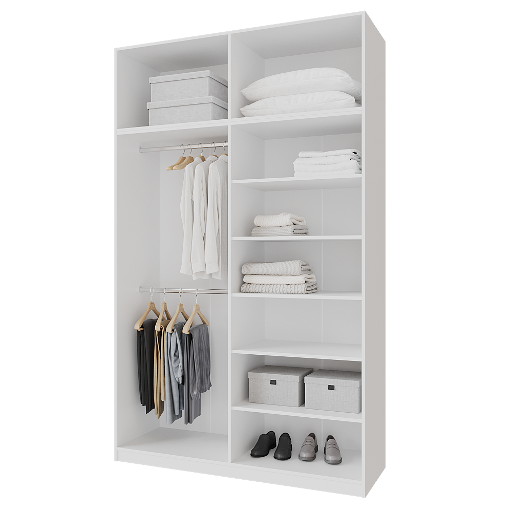 Шафа розпашна з антресолью Меблітренд Чиназес Чиа-1600.4 1600х500х2450 мм Білий (26842026) - фото 3 Шафа розпашна з антресолью Меблітренд Чиназес Чиа-1600.4 1600х500х2450 мм Білий (26842026) - фото 3