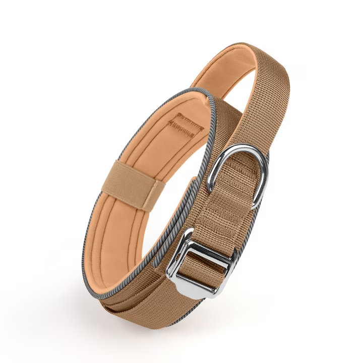 Нашийник для собак Fanxing Pet з ручкою світловідбиваючий для середніх і великих порід М Коричневий