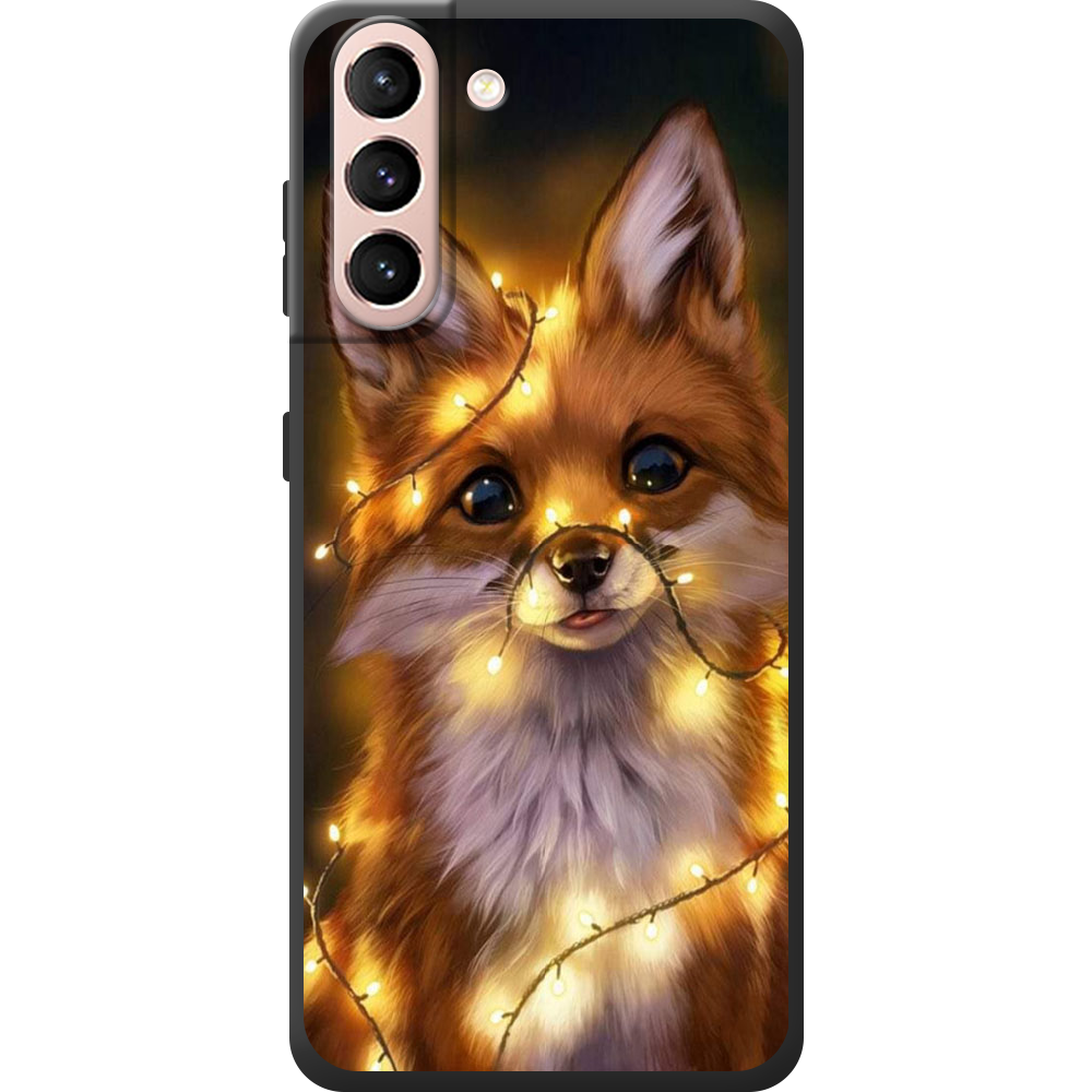 Чехол BoxFace Samsung G991 Galaxy S21 Рождественская лиса Черный силикон (41709-up2399-44632)