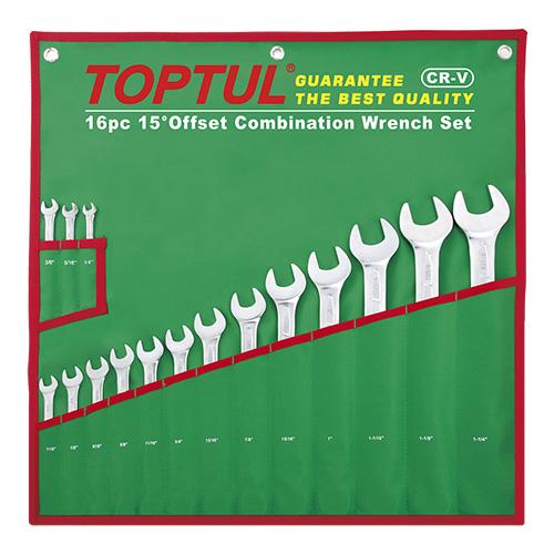 Набор комбинированных ключей Toptul GBAA1604 дюймовых 1/4″ - 1″ 1/4″ (106-112-GBAA1604)