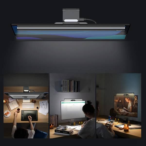 Лампа светодиодная скринбар с креплением на монитор Baseus i-wok2 Series USB Led Asymmetric Light Source Screen Black - фото 4