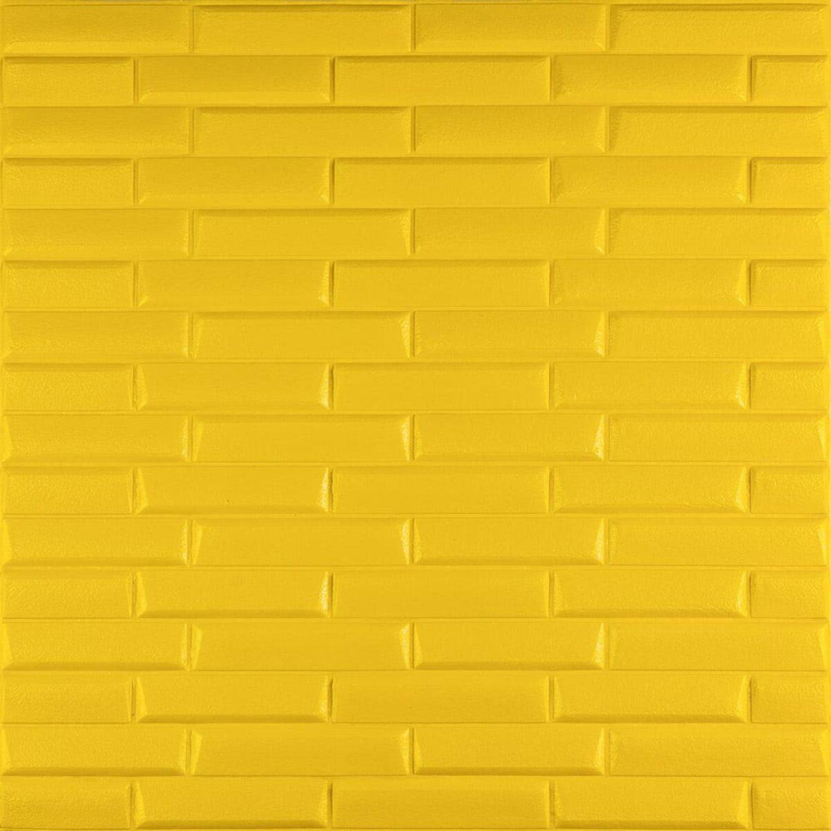 3D-панель Sticker Wall SW-00000302 самоклеящаяся 700х770х7 мм Желтый (991929602)