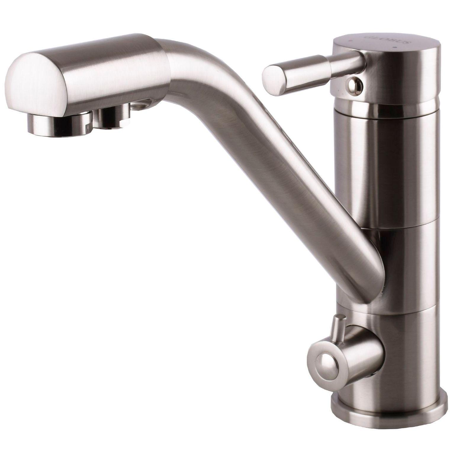 Смеситель для кухни под осмос Globus Lux Lazer GLLR-0555-8-Ststeel (0256)