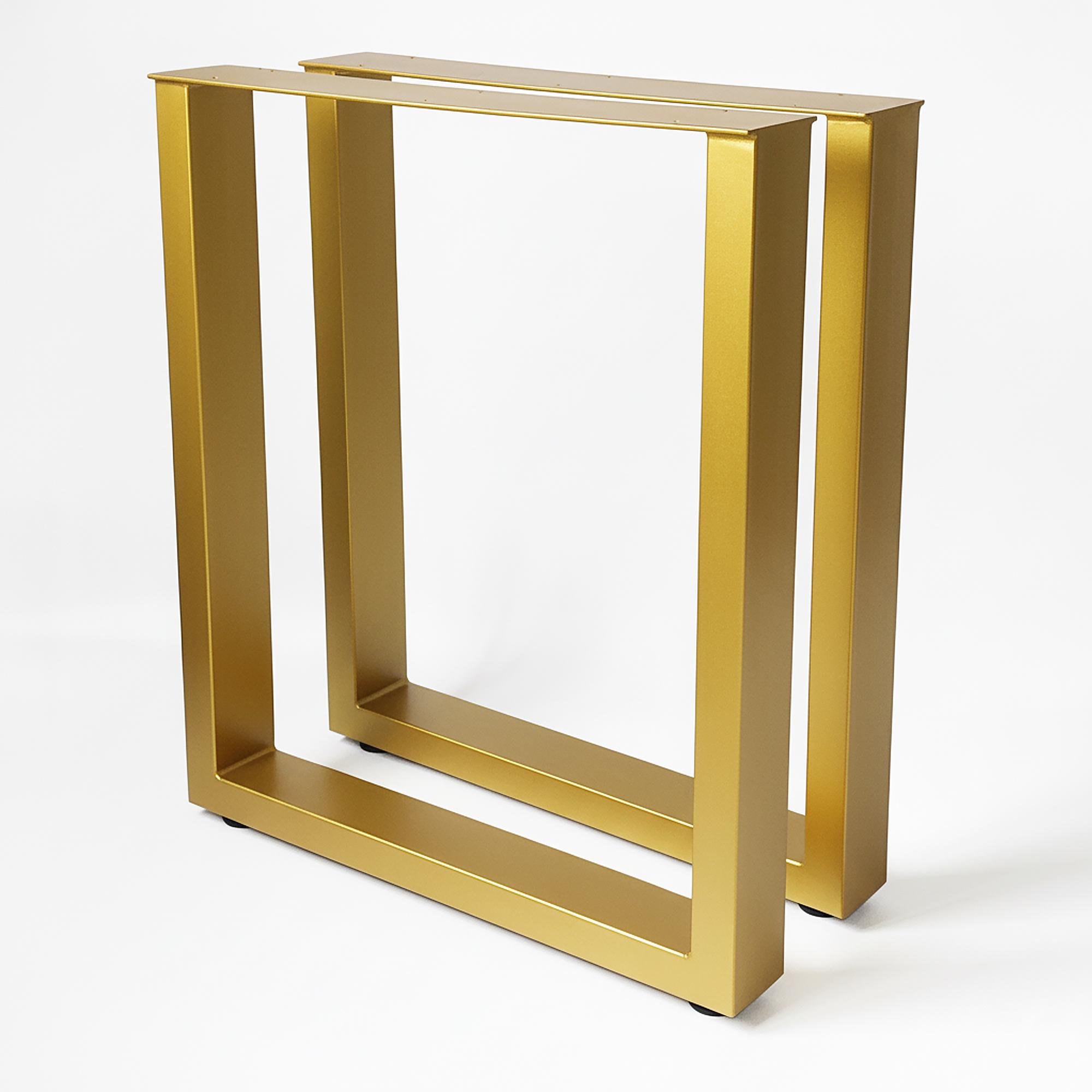 Комплект опор регульованих для столу з металу 600х100 мм H 730 мм 2 шт. Золотий (1029) - фото 1 Комплект опор регульованих для столу з металу 600х100 мм H 730 мм 2 шт. Золотий (1029) - фото 1