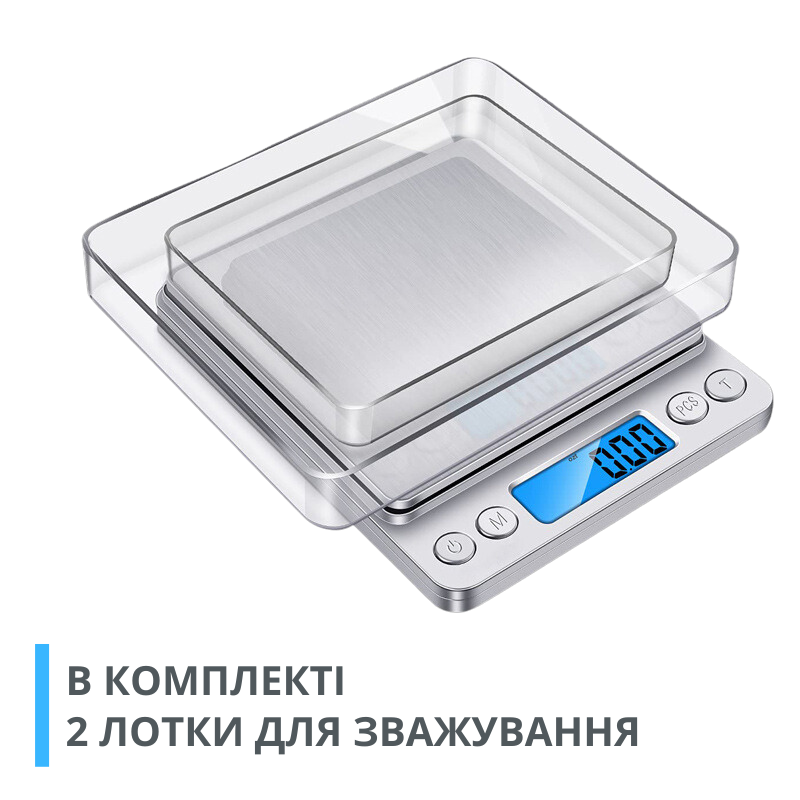 Ваги кухонні електронні Superior з двома чашами для зважування 3 кг Сріблястий - фото 4