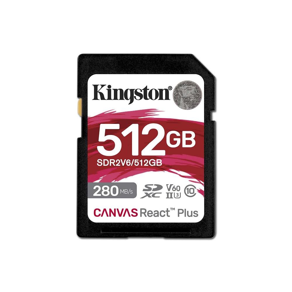 Карта пам'яті SDXC UHS-II U3 Kingston Canvas React Plus 512 Гб class 10 V60 R280MB/s W150MB/s (34532849)