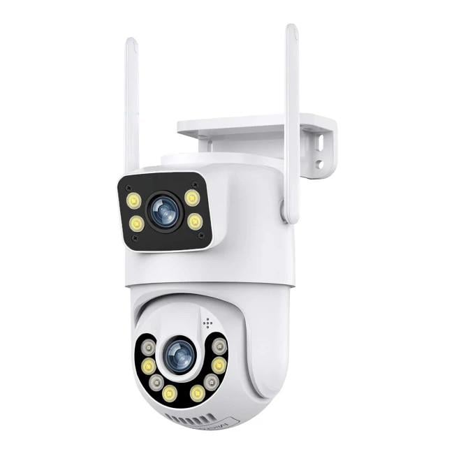 Камера відеоспостереження вулична ICSEE IP Wi-Fi 2 об'єктива 8Mp (2491164506)