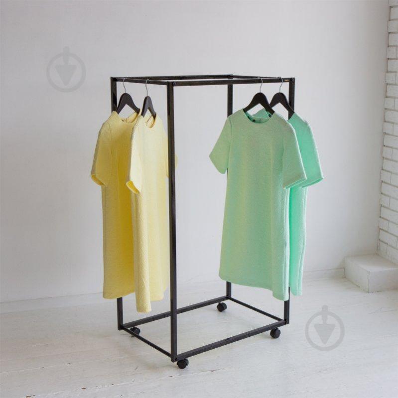 Вешалка стойка рейл GoodsMetall в стиле Лофт 1200х600х400мм ВШ64