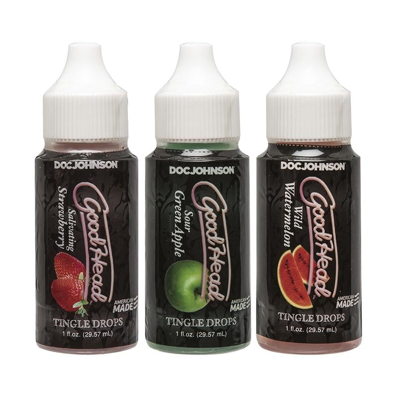 Набор капель для орального секса Doc Johnson GoodHead Tingle Drops Watermelon/Green Apple/Strawberry 90 мл (56660)