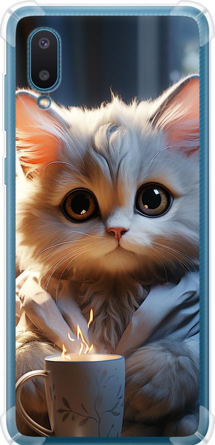 Чехол на Samsung Galaxy A02 A022G White cat (5646sp-2260-42517)