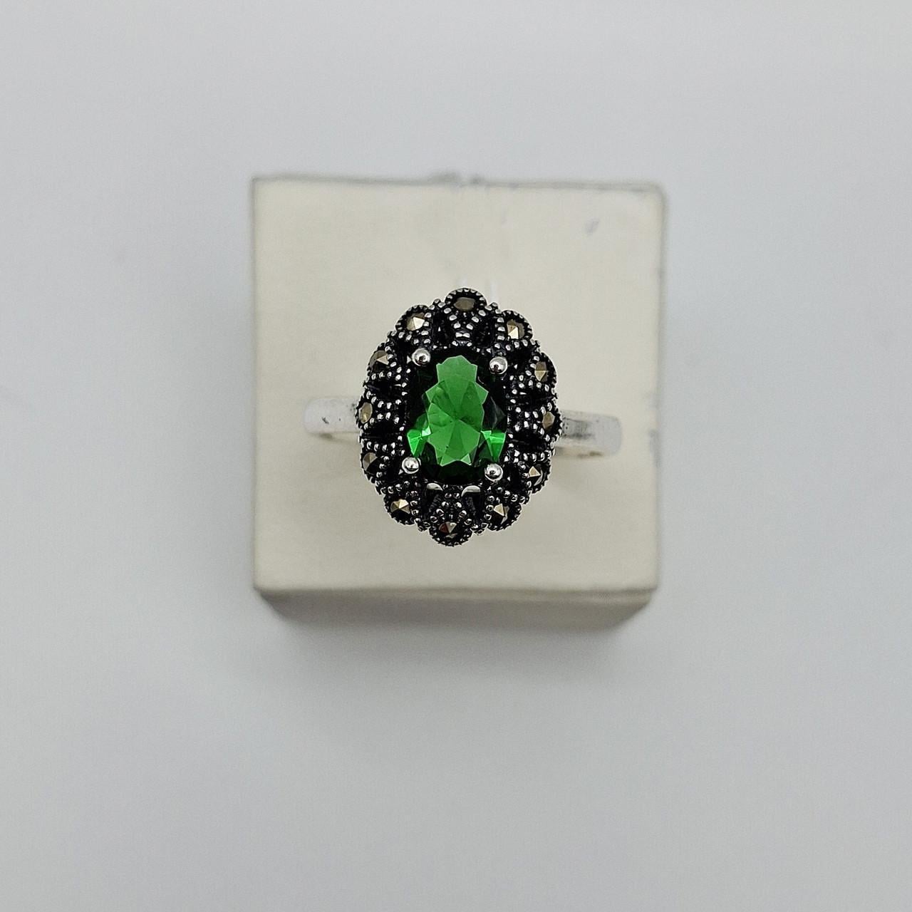 Кольцо серебряное с изумрудом р. 18,5 4 г (2655283248)