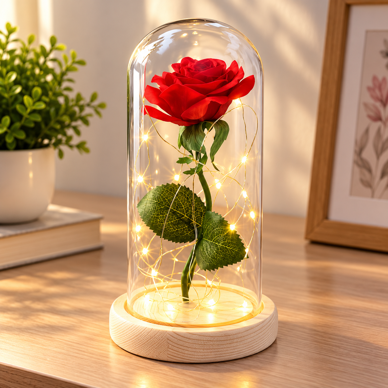 Ночник-лампа роза в колбе LED декоративный (3221734783)