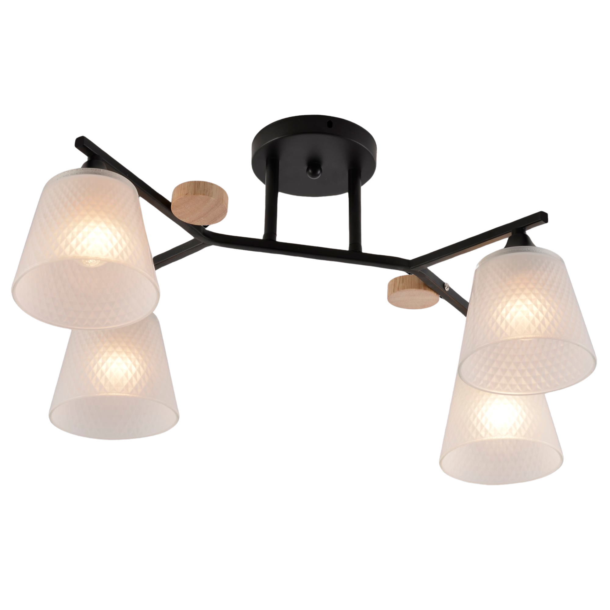 Люстра потолочная Valeso V XA1502/4 BK+WOOD (000041184)